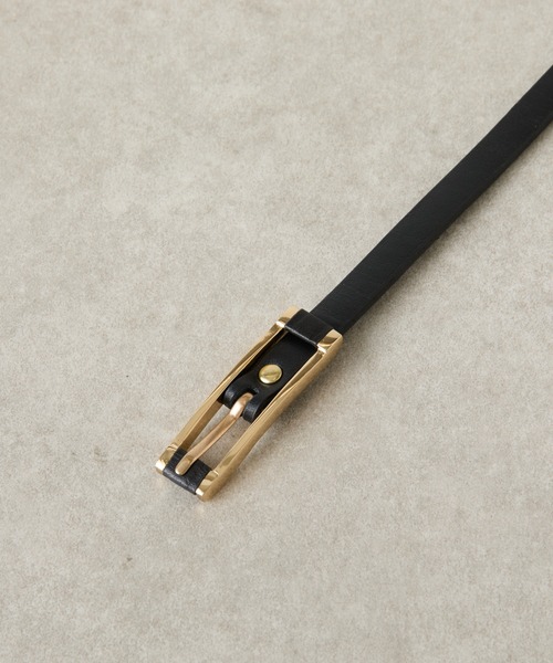 COLLAGE GALLARDAGALANTE（コラージュガリャルダガランテ）の「スクエアバックルレザーベルト（ベルト・レディース・ブラック/キャメル・FREE）」の8枚目の写真