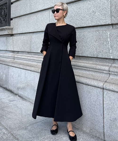 カラー折り返しワンピース（ワンピース）｜JENNE（ジェンヌ）の