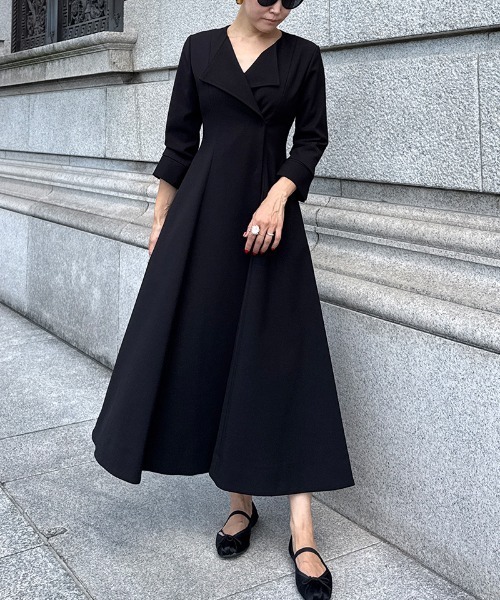 カラー折り返しワンピース（ワンピース）｜JENNE（ジェンヌ）の