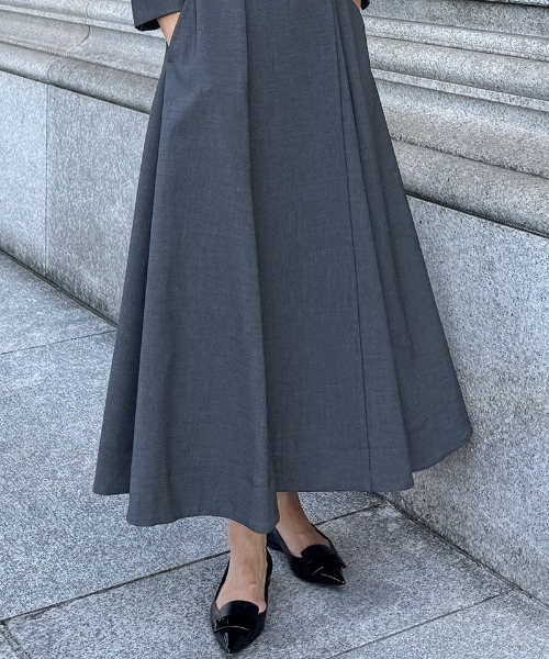 JENNE(ジェンヌ)の「カラー折り返しワンピース(ワンピース・レディース・ブラック/グレー/ネイビー・SMALL/MEDIUM/LARGE)」の12枚目の写真