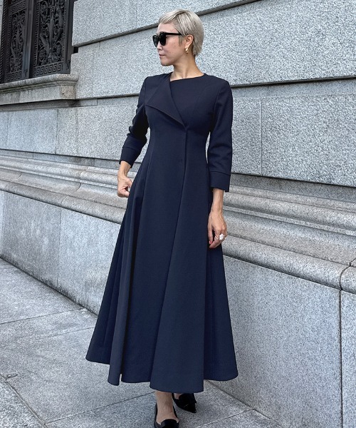 カラー折り返しワンピース（ワンピース）｜JENNE（ジェンヌ）の