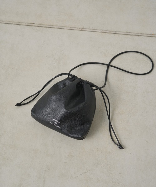 PUAL CE CIN(ピュアルセシン)の「フェイクレザー巾着バッグ(ショルダーバッグ・レディース・ブラック/ブラウン・FREE)」の15枚目の写真