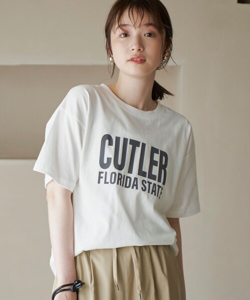 coen(コーエン)の「ピグメントアソートロゴプリントTシャツ(Tシャツ/カットソー・レディース・オフホワイト/シャーベット/ダークグレー/ベージュ・M/L)」の5枚目の写真
