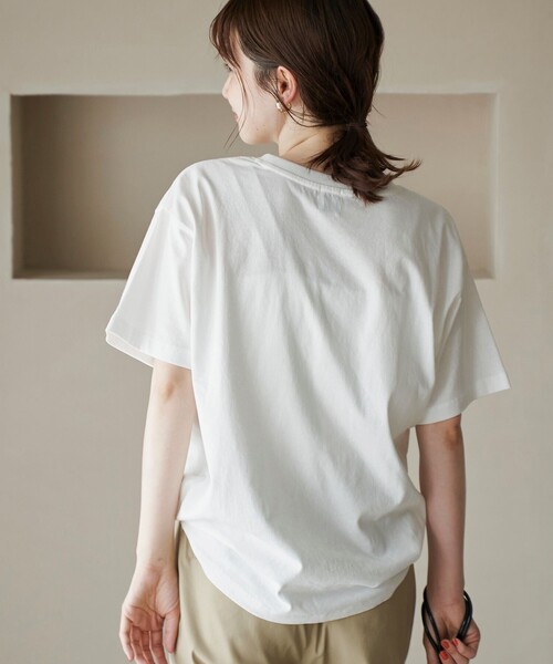 coen(コーエン)の「ピグメントアソートロゴプリントTシャツ(Tシャツ/カットソー・レディース・オフホワイト/シャーベット/ダークグレー/ベージュ・M/L)」の7枚目の写真