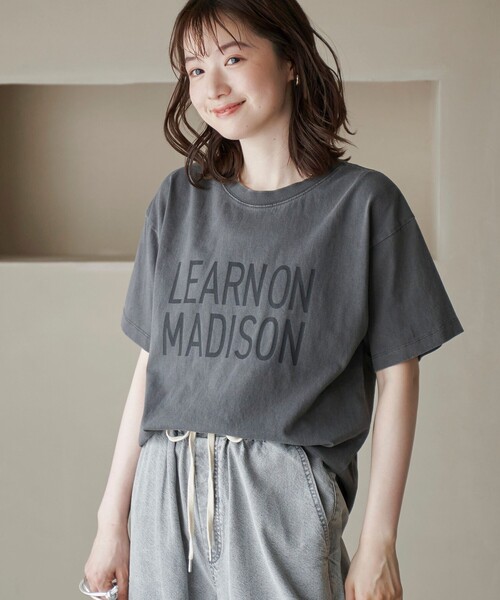 coen(コーエン)の「ピグメントアソートロゴプリントTシャツ(Tシャツ/カットソー・レディース・オフホワイト/シャーベット/ダークグレー/ベージュ・M/L)」の11枚目の写真