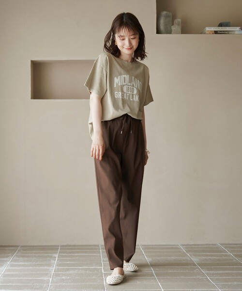 coen(コーエン)の「ピグメントアソートロゴプリントTシャツ(Tシャツ/カットソー・レディース・オフホワイト/シャーベット/ダークグレー/ベージュ・M/L)」の20枚目の写真
