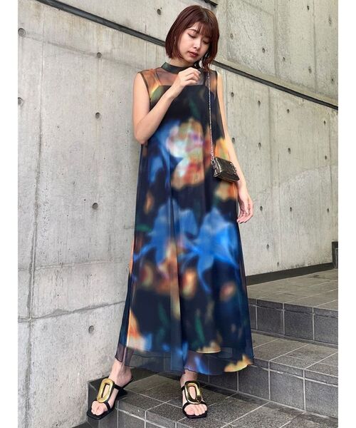 MURUA シェイドフラワーレイヤードワンピース シェイドフラワーレイヤードワンピース（ワンピース）｜MURUA