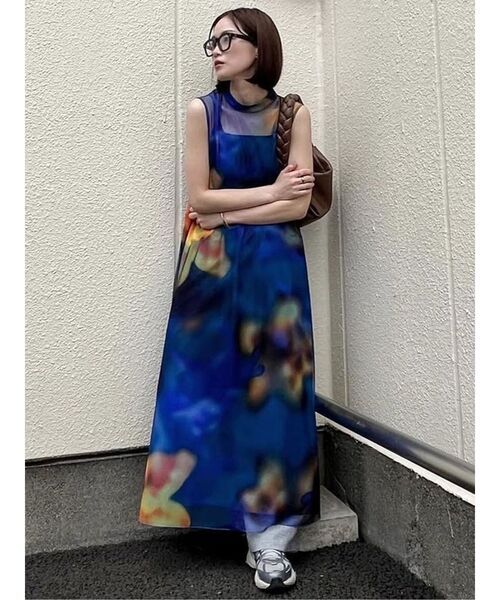 MURUA シェイドフラワーレイヤードワンピース セール】シェイドフラワーレイヤードワンピース（ワンピース