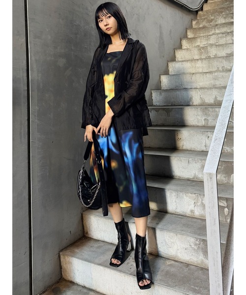 ムルーア　シェイドフラワーレイヤードワンピース MURUA（ムルーア） ワンピース シェイドフラワーレイヤードワンピース