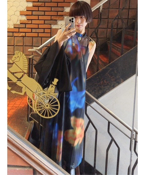 MURUA シェイドフラワーレイヤードワンピース セール】シェイドフラワーレイヤードワンピース（ワンピース