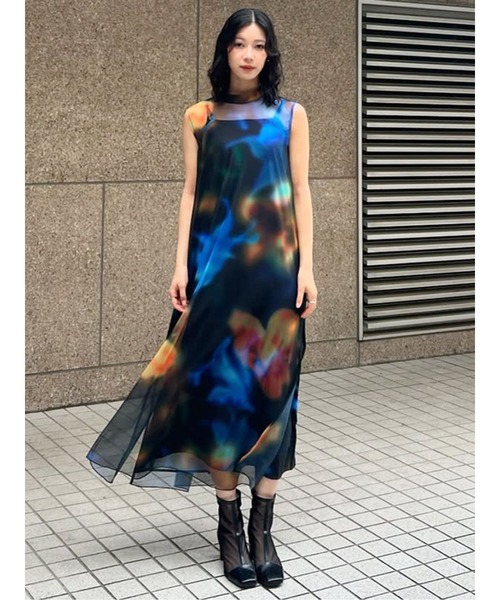 MURUA シェイドフラワーレイヤードワンピース セール】シェイドフラワーレイヤードワンピース（ワンピース