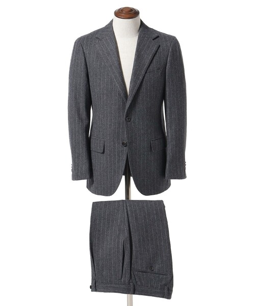 BEAMS HEART（ビームスハート）の「チョークストライプ スーツ（S～XXL・セットアイテム）（スーツセット・メンズ・グレー・SMALL/MEDIUM/LARGE/X-LARGE/XX-LARGE）」の14枚目の写真