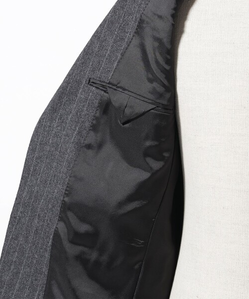 BEAMS HEART（ビームスハート）の「チョークストライプ スーツ（S～XXL・セットアイテム）（スーツセット・メンズ・グレー・SMALL/MEDIUM/LARGE/X-LARGE/XX-LARGE）」の2枚目の写真