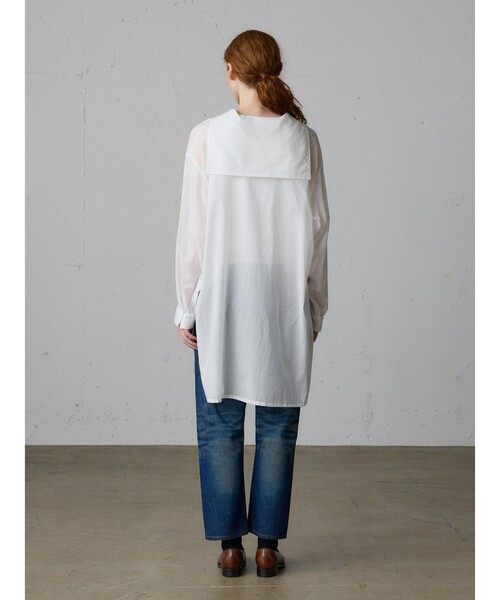 MidiUmi(ミディウミ)の「MidiUmi シースルーセーラーカラーチュニック(ワンピース・レディース・ライトグレー/ブラック/オフホワイト・FREE)」の15枚目の写真