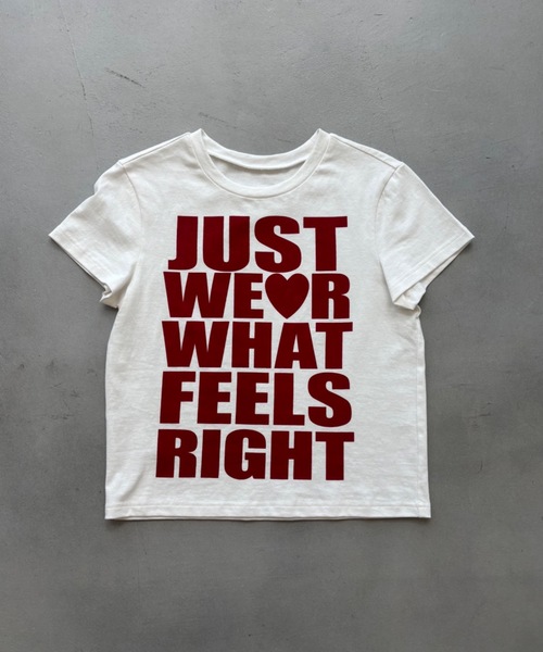 SHAGGIE(シャギー)の「【SNSで話題のコンパクトT!】コンパクトロゴショート丈Tシャツ(Tシャツ/カットソー・レディース・イエロー/ホワイト/レッド・FREE)」の18枚目の写真