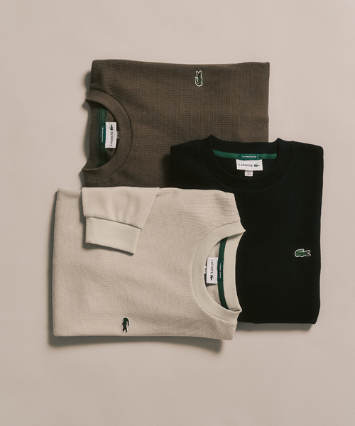 LACOSTE(ラコステ)の「【LACOSTE / ラコステ】 別注 ワッフルL/S カットソー(Tシャツ/カットソー・メンズ・カーキ/チャコールグレー/ブラック・4/5/6/3)」の5枚目の写真