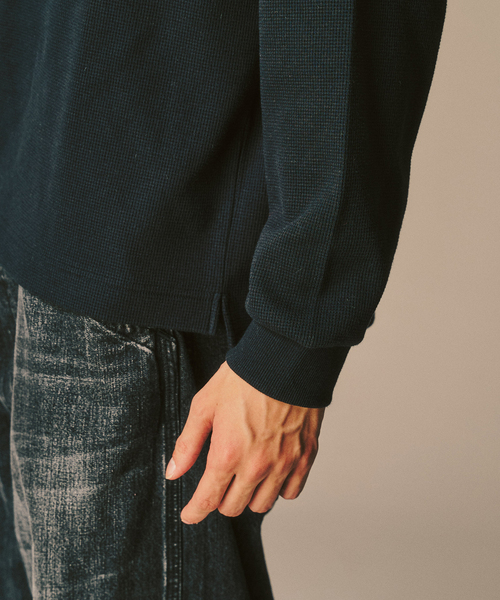LACOSTE(ラコステ)の「【LACOSTE / ラコステ】 別注 ワッフルL/S カットソー(Tシャツ/カットソー・メンズ・カーキ/チャコールグレー/ブラック・4/5/6/3)」の18枚目の写真