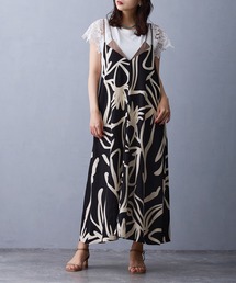プリント柄キャミワンピース