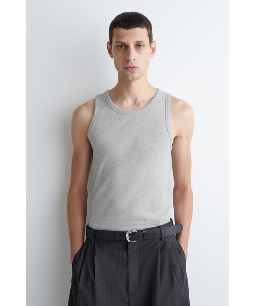 スクープネック リブニットタンクトップ（Tシャツ/カットソー