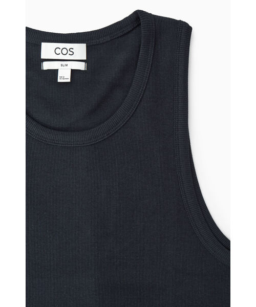 完売品 COS スクープネック リブニットタンクトップ ホワイト 3着 RIBBED SILK TANK TOP リブシルクタンクトップ｜COS コス 公式