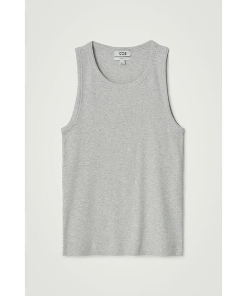 スクープネック リブニットタンクトップ（Tシャツ/カットソー
