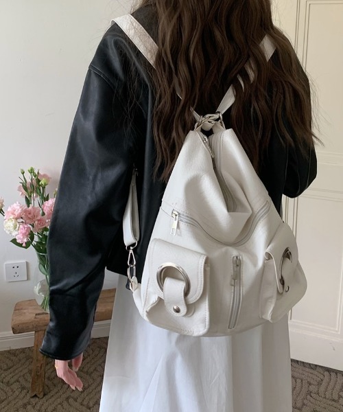 セール】3WAY大容量リングポケットショルダーバッグ/リュック/A4