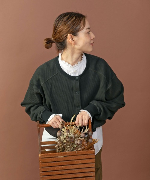 PAR ICI（パーリッシィ）の「グランジウォッシュ スタンドフリルブラウス（シャツ/ブラウス・レディース・ピンク/ホワイト/ベージュ系その他・FREE）」の14枚目の写真