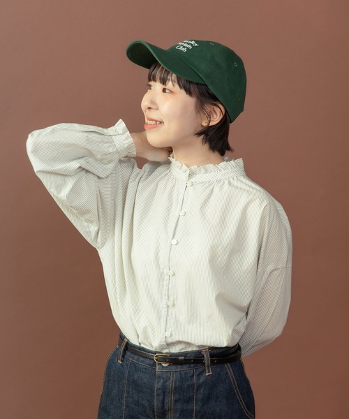 グランジウォッシュ スタンドフリルブラウス（シャツ/ブラウス）｜PAR