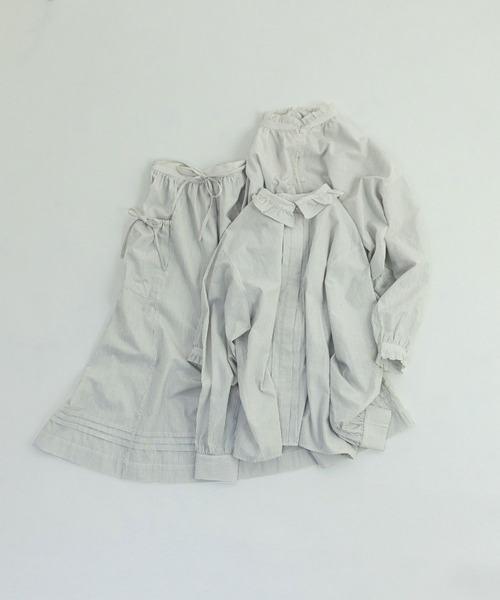 PAR ICI（パーリッシィ）の「グランジウォッシュ スタンドフリルブラウス（シャツ/ブラウス・レディース・ピンク/ホワイト/ベージュ系その他・FREE）」の4枚目の写真