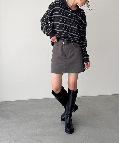 【新品未使用】El mar(エルマール) レザーロングブーツ CANAL JEAN（キャナルジーン）の「El mar(エルマール) フェイク