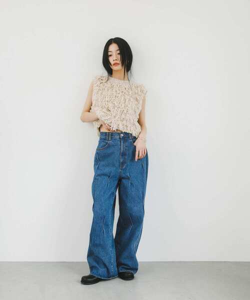 KBF タック WIDE デニム 36 タックWIDEデニム（デニムパンツ）｜KBF（ケイビーエフ）の
