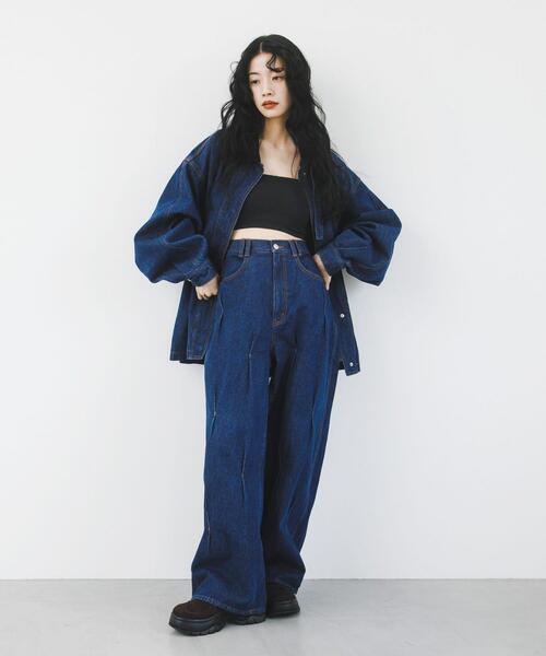 KBF タック WIDE デニム 36 KBF｜タックWIDEデニム | Rakuten Fashion(楽天ファッション／旧