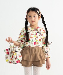 【綿100％】☆オリジナルねこプリントブラウス