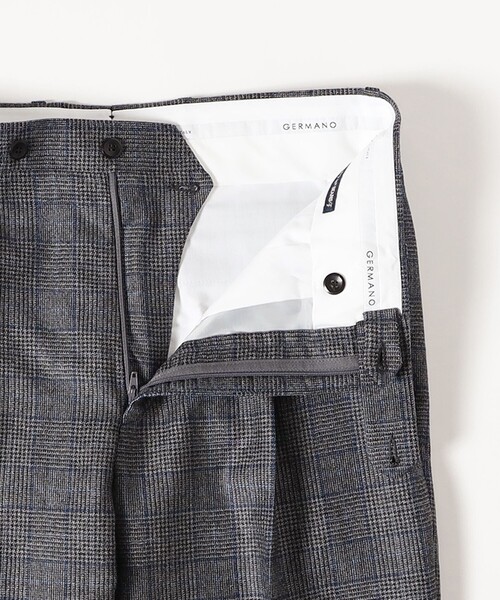 セール】【別注】GERMANO / グレンチェック+ペーン 1プリーツ