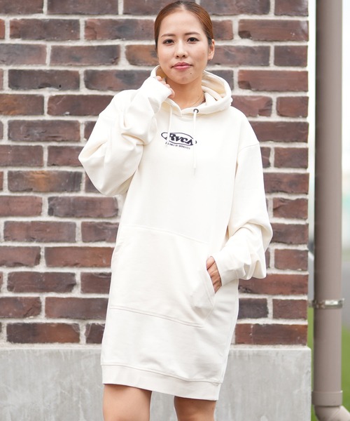 RVCA(ルーカ)の「RVCA/ルーカ パーカーワンピース BF044-352(ワンピース・レディース・ホワイト/ブラック/グレー・M)」の2枚目の写真