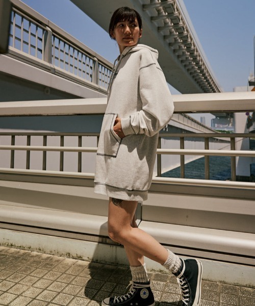 RVCA(ルーカ)の「RVCA/ルーカ パーカーワンピース BF044-352(ワンピース・レディース・ホワイト/ブラック/グレー・M)」の19枚目の写真