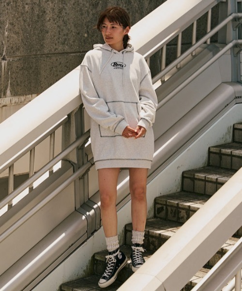 RVCA(ルーカ)の「RVCA/ルーカ パーカーワンピース BF044-352(ワンピース・レディース・ホワイト/ブラック/グレー・M)」の17枚目の写真