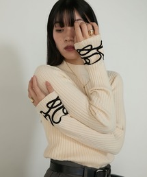 forksy.（フォルクシー）の「【forksy.】コード刺繍ハイネックリブニットプルオーバー（ニット/セーター・レディース）」