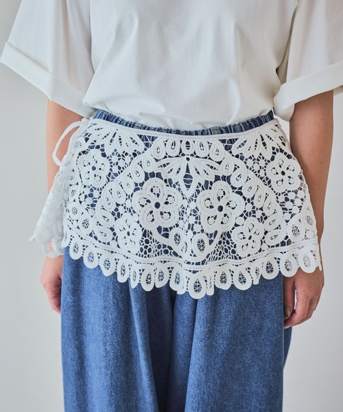 studio CLIP(スタディオクリップ)の「レースマルチWAY付け襟(付け襟・レディース・ホワイト/オフホワイト・FREE)」の2枚目の写真