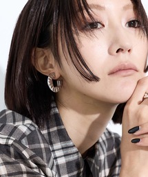 TOGA(g[K)́yTOGA TOO/g[KgDzConcho hoop pierced earrings/R`t[vsAX(sAXiЎpj)