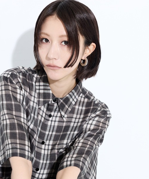 【TOGA TOO/トーガトゥ】Concho hoop pierced earrings/コンチョフープピアス