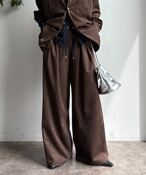 セール】スウェードタックパンツ（その他パンツ）｜DouDou（ドゥドゥ