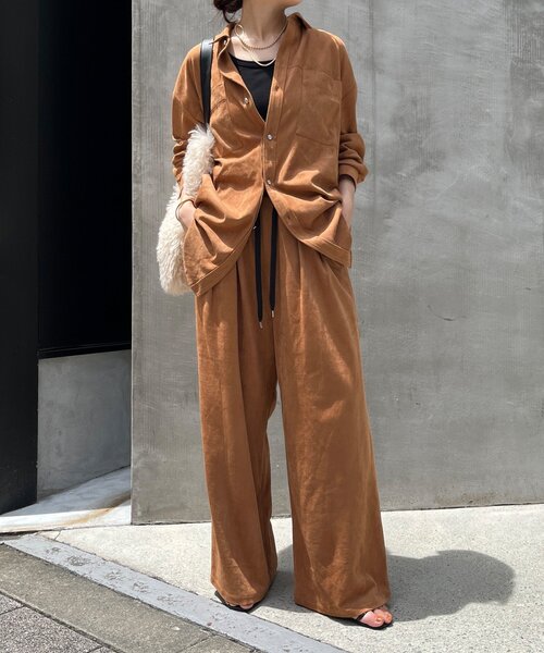 スウェードタックパンツ（その他パンツ）｜DouDou（ドゥドゥ）の