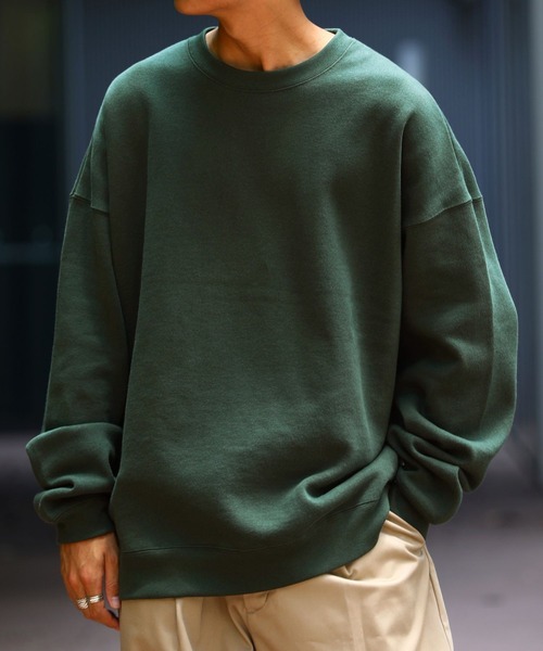 FREAK'S STORE（フリークスストア）の「限定展開 12oz ヘビーウェイト ビッグシルエット クルーネックスウェット（スウェット・メンズ・ブラック/ネイビー/ブラウン/アッシュグレー/グレイッシュベージュ/スミクロ/グリーン/杢グレー/バーガンディー・SMALL/MEDIUM/LARGE/X-LARGE）」の7枚目の写真
