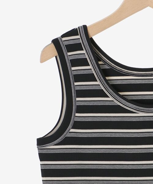 le.coeur blanc（ルクールブラン）の「《手洗い可能》マルチボーダーリブタンク（タンクトップ・レディース・ブラウン系その他2/ブラック系その他・38）」の20枚目の写真