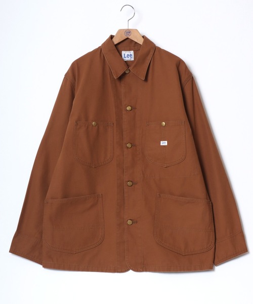 Lee（リー）の「Lee/リー LOCO JACKET/オーバーサイズ デニム ダック ツイル ヒッコリー カバーオールジャケット/レディース メンズ（デニムジャケット・メンズ・インディゴブルー/ブラウン/ブラック/ノンウォッシュ/キナリ/ブルー系その他/ストライプ/ワンウォッシュ/ライトインディゴブルー・M/L/XL）」の12枚目の写真