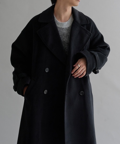 epnok（エプノック）の「2WAYダブルチェスターコート（チェスターコート・メンズ・チャコールグレー/ブラック・LARGE/SMALL/MEDIUM）」の3枚目の写真