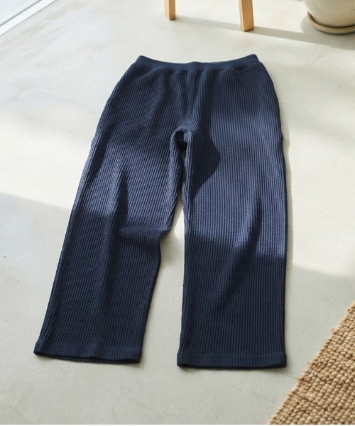 JEMORGAN(ジェーイーモーガン)の「【JEMORGAN / ジェーイーモーガン】ビッグワッフルロングパンツ/ ワイドシルエット ワッフルパンツ ユニセックス(スウェットパンツ・メンズ・ブラック/杢グレー/ネイビー/オートミール/ブラウン・LARGE/MEDIUM/X-LARGE)」の1枚目の写真