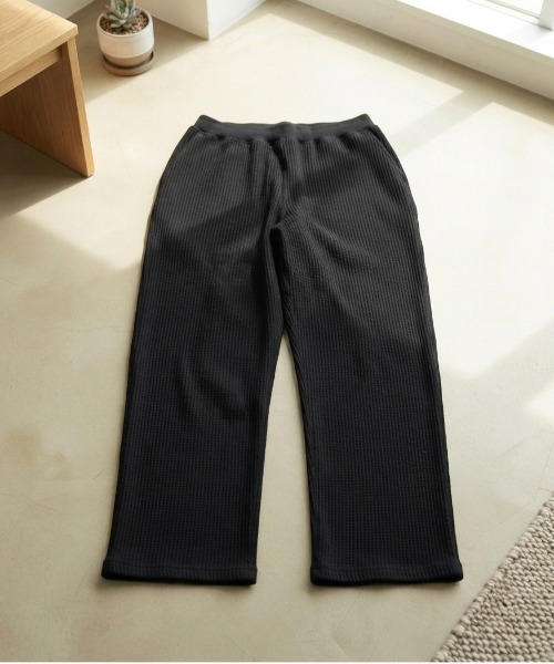 JEMORGAN(ジェーイーモーガン)の「【JEMORGAN / ジェーイーモーガン】ビッグワッフルロングパンツ/ ワイドシルエット ワッフルパンツ ユニセックス(スウェットパンツ・メンズ・ブラック/杢グレー/ネイビー/オートミール/ブラウン・LARGE/MEDIUM/X-LARGE)」の2枚目の写真