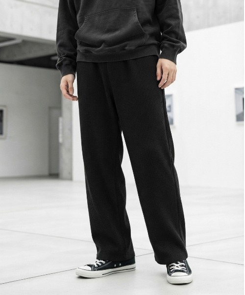 JEMORGAN(ジェーイーモーガン)の「【JEMORGAN / ジェーイーモーガン】ビッグワッフルロングパンツ/ ワイドシルエット ワッフルパンツ ユニセックス(スウェットパンツ・メンズ・ブラック/杢グレー/ネイビー/オートミール/ブラウン・LARGE/MEDIUM/X-LARGE)」の16枚目の写真